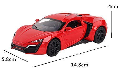 Storio Cars 1:32 Diecast Metal Pullback Toy car for Kids Best Gifts Toys for Kids Boys - Lykan Hypersport
