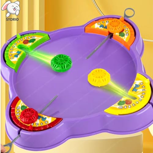 Storio Cool Top Spinning BeyBlades Game Gyro Battle Toy On Classic Super Arena Disk for Kids, 2-4 Players with 4 BeyBlades Spinners & Launchers | Lattoo