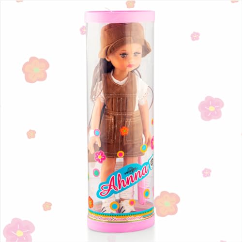 Storio Ahnna Dolls for Girls Age 5-10 Gudiyaa Doll Set with Movable Joints & Accessories Girl Toys (Random Dress Color/Design) - 33cm