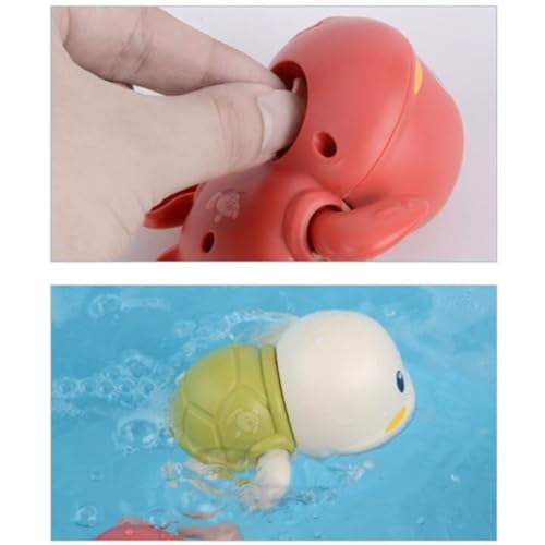 Storio Cute Swimming Baby Water Turtle Bath Toys for Toddlers | Set of 2 | Turtle Toy | 1-3, Floating Wind Up Toys for 1 2 3 4 5 Year Old Boy Girl, New Born Baby Bathtub Water Toys - 2pcs
