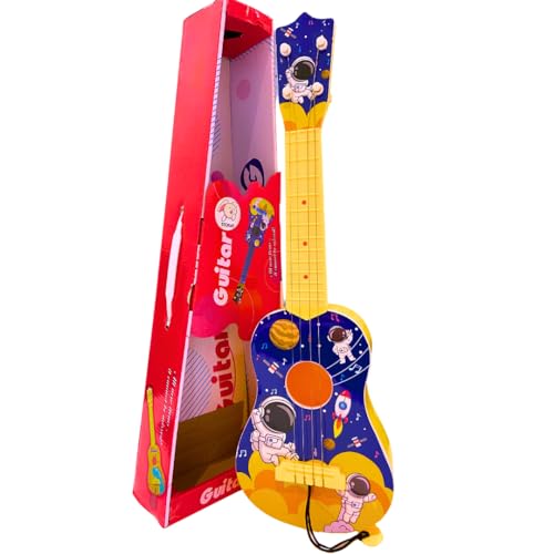 Storio Guitar Toy Ukulele Toy 4 Strings Early Educational Instruments Space Astronaut Musical Gift Musical Instruments Toys for Kids Toddlers Year of 3+