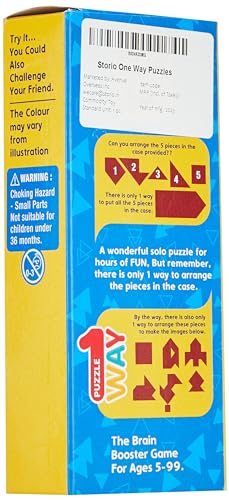 Storio Toys Vintage One Way Puzzle, Geometric 1970s Puzzle Game for Boys Girls Kids and All Ages