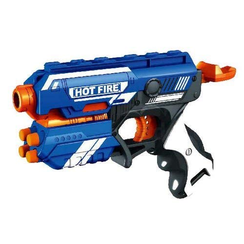 Storio Blaze Storm Hot Fire Soft Bullet Gun Toy with 10 Safe Soft Foam Bullets, Fun Target Shooting Battle Fight Game for Kids Boys (Blaze Storm- Hot Fire)