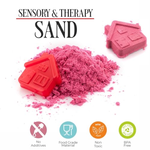 Storio Amazingly Soft Space Dynamic Play Sand - 500g with One Free Mold Toys for Kids Indoor Beach Play Kit | Non-Sticky & Non-Toxic - Pink
