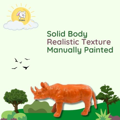 Storio 31pcs Animal Figure Toy Set | Includes Farm and Jungle Animal Playsets with an Artificial Tree and Fencing | Ideal for Birthday and Return Gifts | Educational Toyset for Kids Ages 3 and Up