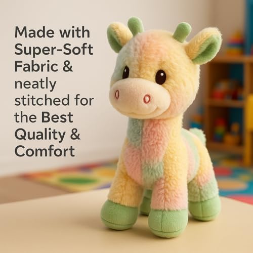 Storio Soft Plush Giraffe Toy for Kids | Ultra-Soft Cuddly Stuffed Animal for Babies, Toddlers & Children | Cute Hugging Toy for Boys & Girls | Washable & Safe | Birthday Gift for 1-6 Year Old