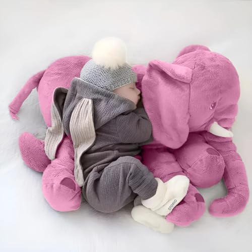 Storio Big Stuffed Animal Elephant Baby Pillow Soft Toy | Plush Hugging Pillow Material for Kids Boy/Girl as Birthday Gift - Pink