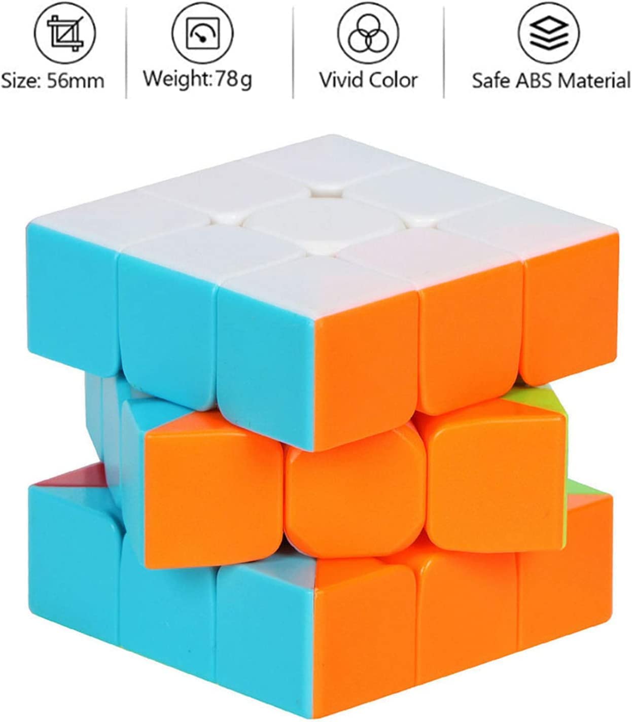 Toysbuddy Cube Puzzles 3x3 Stickerless Cube | Beginner Speedcube for Kids & Adults | Magic Speedy Stress Buster Brainstorming Puzzle