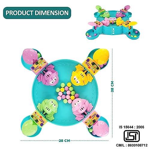 Storio Hungry Frog Indoor Games | Board Games | Toys for Kids | Multiplayer Games | Puzzle Games | Gift for Kids | Frog Games for Kids- 4 Players Game