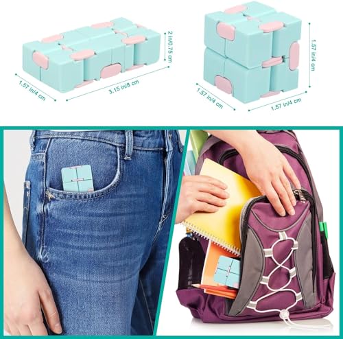 Storio Toys Infinity Cube Fidget Toy Stress Relieving Fidgeting Game for Kids and Adults,Cute Mini Unique Gadget for Anxiety Relief and Kill Time