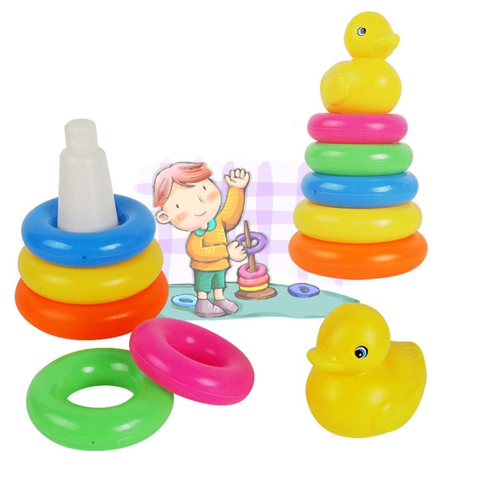 Storio Baby Toys Educational Learning Stacking Multicolour 5 Rings Baby Toys for Toddlers Kids 1 Year Old and Above