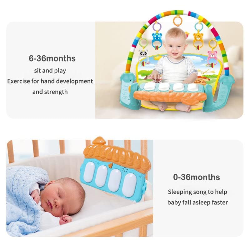 Storio Baby Products Musical Keyboard Mat Piano Gym Mat Gym & Fitness Rack,Pack of 1 Set, Multicolor