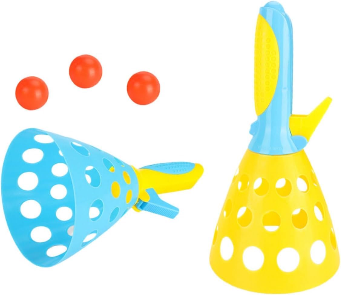 Storio Click and Catch Twin Ball Launcher Game with Balls Indoor Out