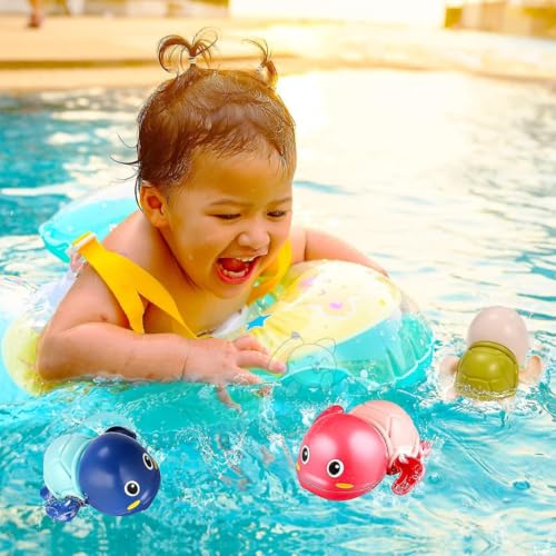 Storio Bath Toys for Toddlers 1-3, Swimming Floating Wind Up Toys for 1-5 Year Old Boy Girl |New Born Baby Bathtub Water Toys | Preschool Toddler Pool Toys | 1 Pc