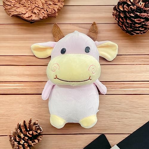 Storio Toy Cute Cow Plushie Soft Toys for Kids Plush Soft Toys for Baby Boys and Girls Animal Soft Toy for Kids 27 cm