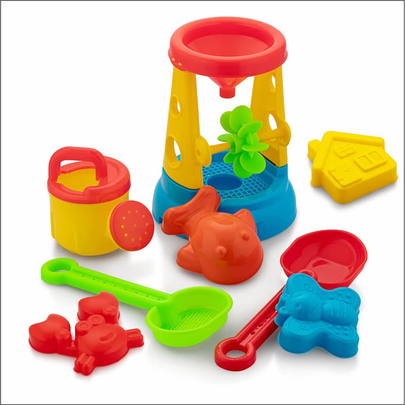 Storio Beach Play Set for Kids Sand Molds Toys for Toddlers Gardening Playset Outdoor Tool Kit Made in India (Selfie Beach Set)