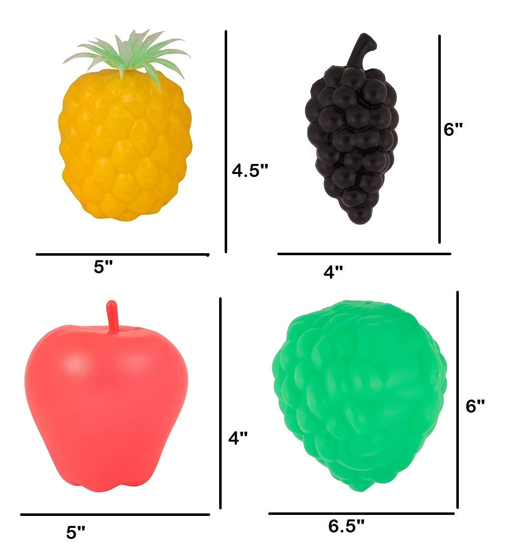 Storio Plastic Fruits Toys for Kids 8 Pcs Fruit Set Kitchen Pretend Play Toys Set Home Decoration