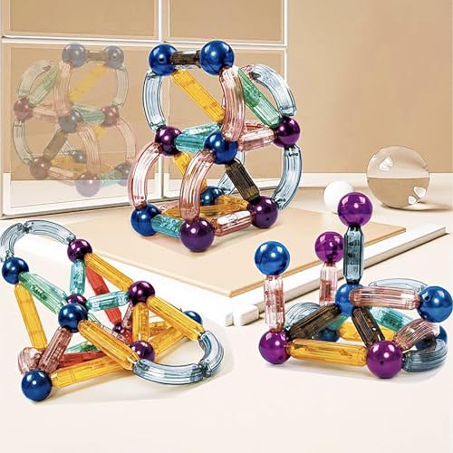Storio Light Magnetic Building Sticks Blocks Kids Toys, Learning Sticks and Balls, Activities Toys for Toddlers, Educational Magnet Building Blocks,Kids Toys for 3+ Year Old Gifts(25pcs)