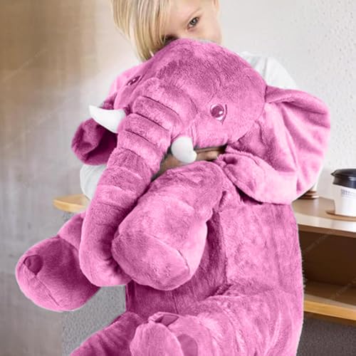Storio Big Stuffed Animal Elephant Baby Pillow Soft Toy | Plush Hugging Pillow Material for Kids Boy/Girl as Birthday Gift - Pink