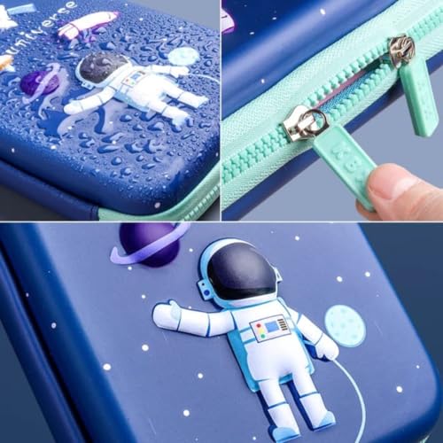 Storio Big Size Eva 3D Cover Large Capacity Space Astronaut Pencil Case Compartments, School Pouch Premium Stylish Pen Holder (Big Size Astronaut Pencil Case)