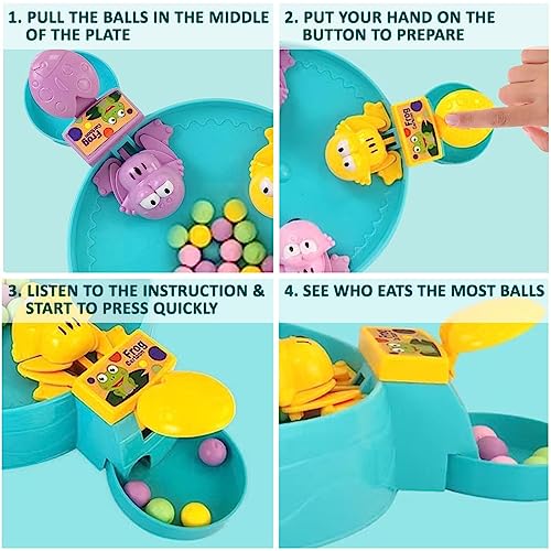 Storio Hungry Frog Indoor Games | Board Games | Toys for Kids | Multiplayer Games | Puzzle Games | Gift for Kids | Frog Games for Kids- 4 Players Game