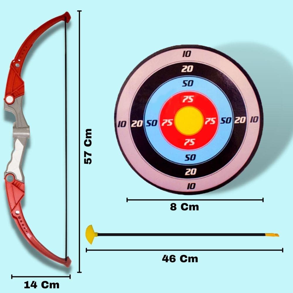 Storio Outdoor Toys Bow and Arrow Archery Set Toy Set with Target Board - Dhanush Baan for Kids Girls Boys