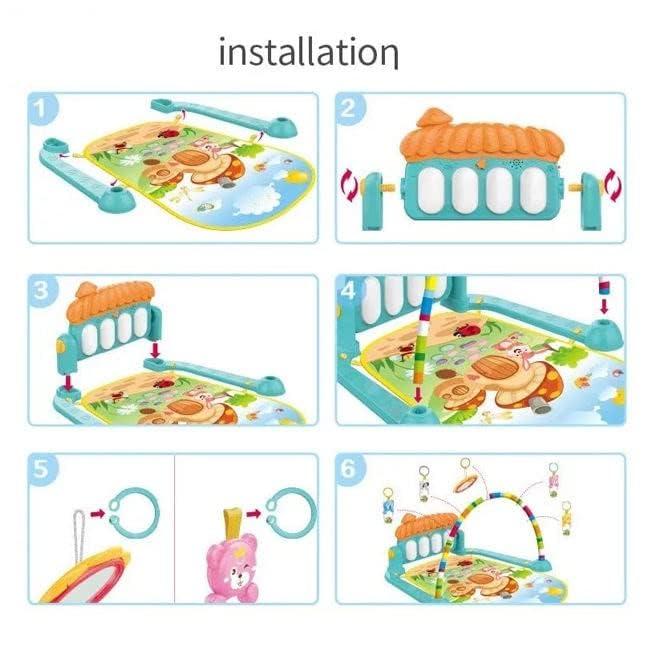 Storio Baby Products Musical Keyboard Mat Piano Gym Mat Gym & Fitness Rack,Pack of 1 Set, Multicolor