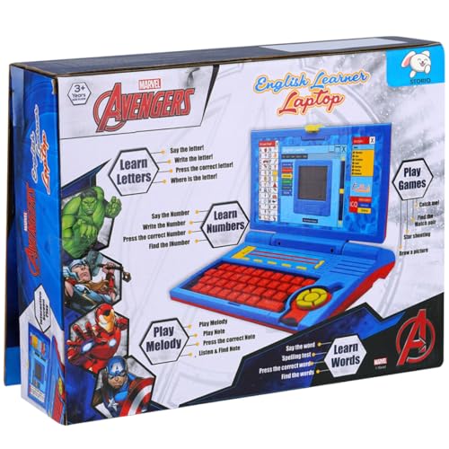 Storio Educational Laptop Computer Toy with Mouse | 1 Year Extended Warranty | Kids Above 3 Years | 20 Fun Activity Learning | Learn Letter Words Games Mathematics Music Logic Memory Tool | Red