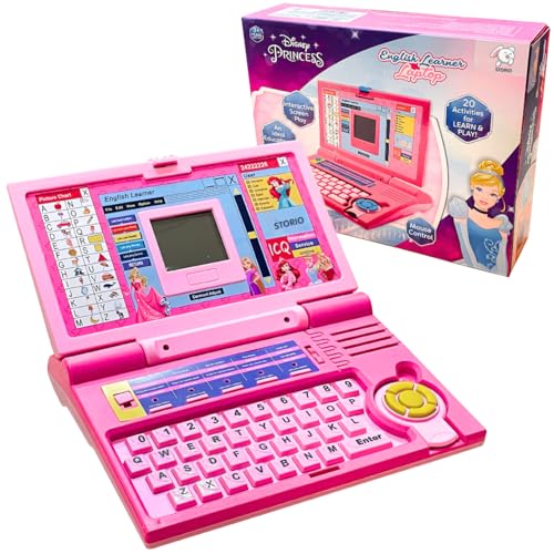 Storio Educational Laptop Computer Toy with Mouse | 1 Year Extended Warranty | Kids Above 3 Years | 20 Fun Activity Learning | Learn Letter Words Games Mathematics Music Logic Memory Tool | Pink