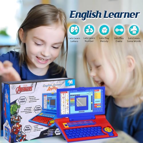 Storio Educational Laptop Computer Toy with Mouse | 1 Year Extended Warranty | Kids Above 3 Years | 20 Fun Activity Learning | Learn Letter Words Games Mathematics Music Logic Memory Tool | Red