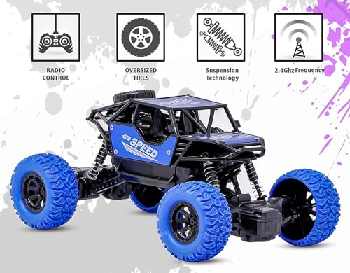 Storio Remote Control Rock Crawler | High Speed 1:18 RC Stunt Car Toys for Kids 2WD Off Road Vehicle Toy Cars Kids Monster Truck Rock Climbing Car Toy