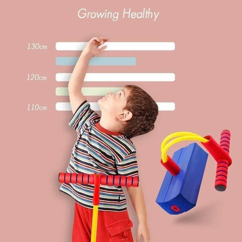 Toysbuddy Kids Hopping Pogo Jumper Fun and Safe Pogo Stick for Toddlers, Durable Foam Bungee Jumping Stick Makes Squeaky Sounds Improves Balance, Bouncing Toy for Ages 3 and Above