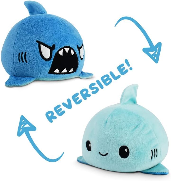 Storio Toy Shark Plushie Reversible Soft Toys for Kids | Plush Soft Toys for Baby Boys and Girls| Best Gift | Shark Soft Toy for Kids