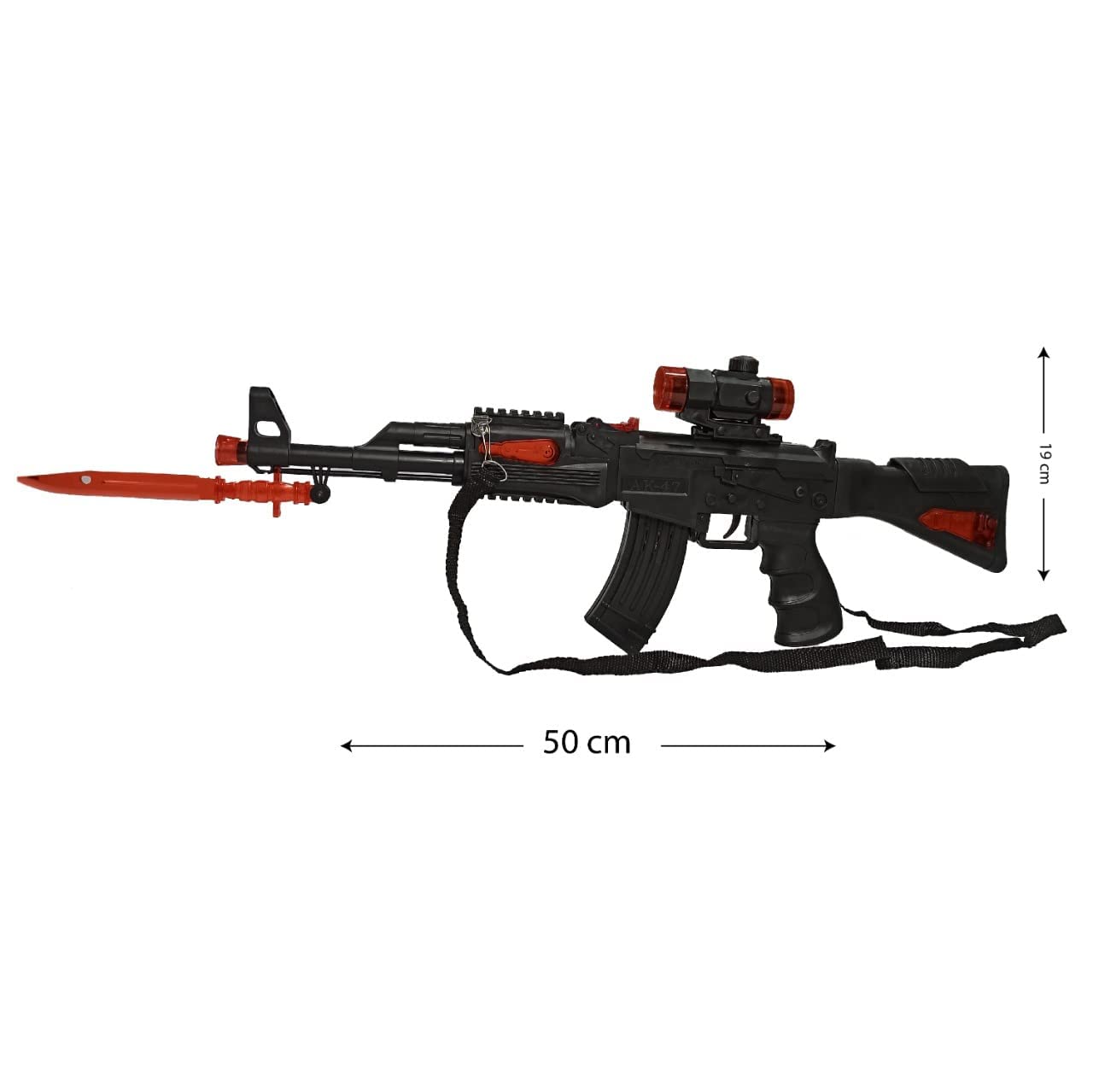 Storio Toys Laser Toy Gun with Flash Light, Amazing Sniper Musical Sound Effects with Vibration, Realistic Gun Game for Kids & Boys