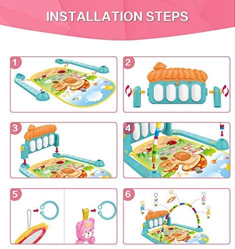 Storio Kick and Play Multi-Function ABS High Grade Plastic Piano Baby Gym and Fitness Rack