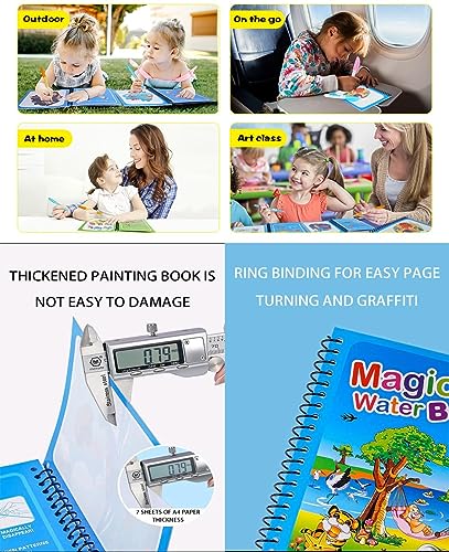 Storio Water Magic Book, Magic Doodle Pen, Coloring Doodle Drawing Board Games for Kids, Educational Book for Growing Kids Pack of 1 Book