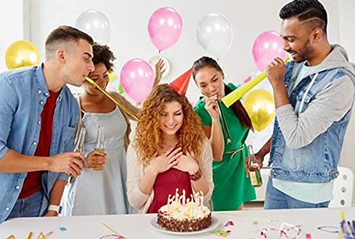 Storio 51 Pcs Pack of Pink Golden and White Metallic Balloons | Perfect for Girls, Kids, Women, Birthday Baby Shower Unicorn Princess 1st & 2nd Year Celebrations - Decorations Balloons Supplies Combo