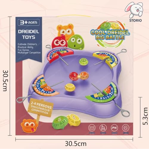 Storio Cool Top Spinning BeyBlades Game Gyro Battle Toy On Classic Super Arena Disk for Kids, 2-4 Players with 4 BeyBlades Spinners & Launchers | Lattoo