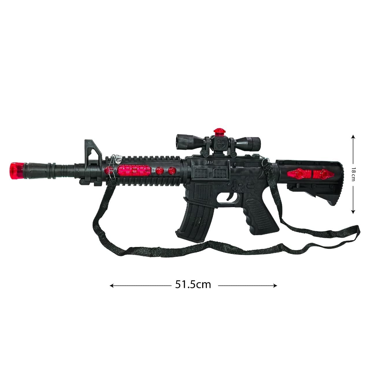 Storio Laser Toy Gun with Sound and Flash Light, Amazing Sniper Musical Sound Effects with Vibration, Realistic Gun Game for Kids & Boys