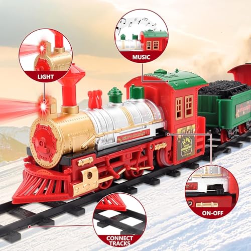 Storio Classic Vintage Toy Train Set with Real Smoke| Railway Set | Train Set with DIY Railway Tracks for Kids 3+ | Gift for Kids