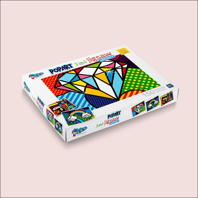 Storio Popart 3 in 1 Jigshaw Puzzle Cities, Animal, Abstract Toy for Kids - Learning & Educational Toys Puzzles for Kids Ages