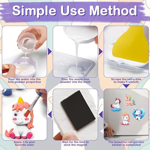 Storio Toys DIY Mould and Paint Craft kit - Unicorn | Kids DIY Craft For 3+ Years | Plaster Figurine Set with Pigments, Palette & Mold, Painting Art & Craft Set - Gift Toys for 3 4 5 6 7 8+ Year Old Boys & Girls
