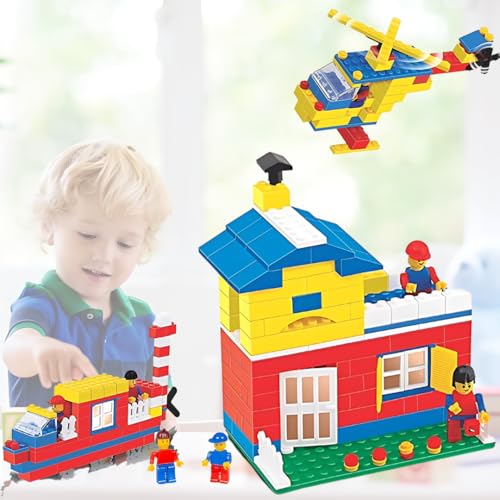 Storio Kids 200+ Pcs Building and Construction Blocks Toy Set for Boys & Girls - DIY Educational & Learning Puzzle Games for Children, Ideal for Kids’ Creative Play