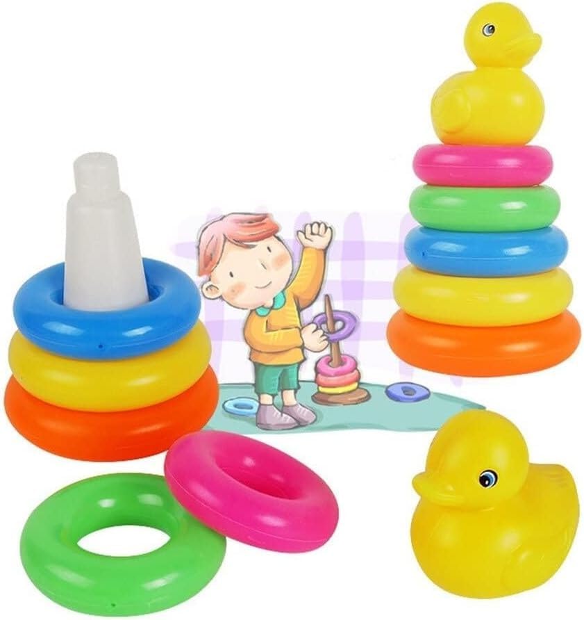 Storio Baby Toy Educational Learning Stacking Multicolour 5 Rings Toys for Toddlers 6 Months+ Boys and Girls