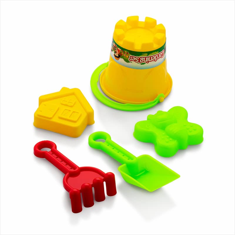 Storio Beach Play Set for Kids Sand Molds Toys for Toddlers Gardening Playset Outdoor Tool Kit Made in India (Beach Set 5pcs)