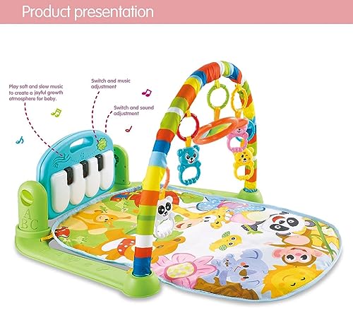 Storio Baby Products Musical Keyboard Mat Piano Gym Mat Gym & Fitness Rack,Pack of 1 Set, Multicolor