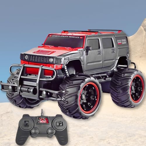 Storio RC Car Rechargeable 1:20 Scale Hummer Off-Road Remote Control Car for Kids, 2WD All Terrain Drift,2.4Ghz Long Range Race Monster Truck, Gift Boys,Girls & Adults - Red