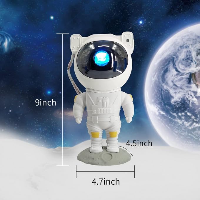 Storio Baby Toys Astronaut Galaxy Projector with Remote Control - 360° Adjustable Timer Kids Astronaut Nebula Night Light, for Gifts,Baby Adults Bedroom, Gaming Room, Home and Party