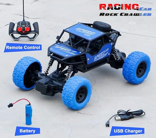 Storio Remote Control Rock Crawler | High Speed 1:18 RC Stunt Car Toys for Kids 2WD Off Road Vehicle Toy Cars Kids Monster Truck Rock Climbing Car Toy