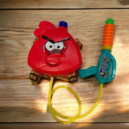 Storio Holi Water Toy Gun with Pressure Mechanism for Long Throw, Back Holding Tank, Back Holding Tank - Birds